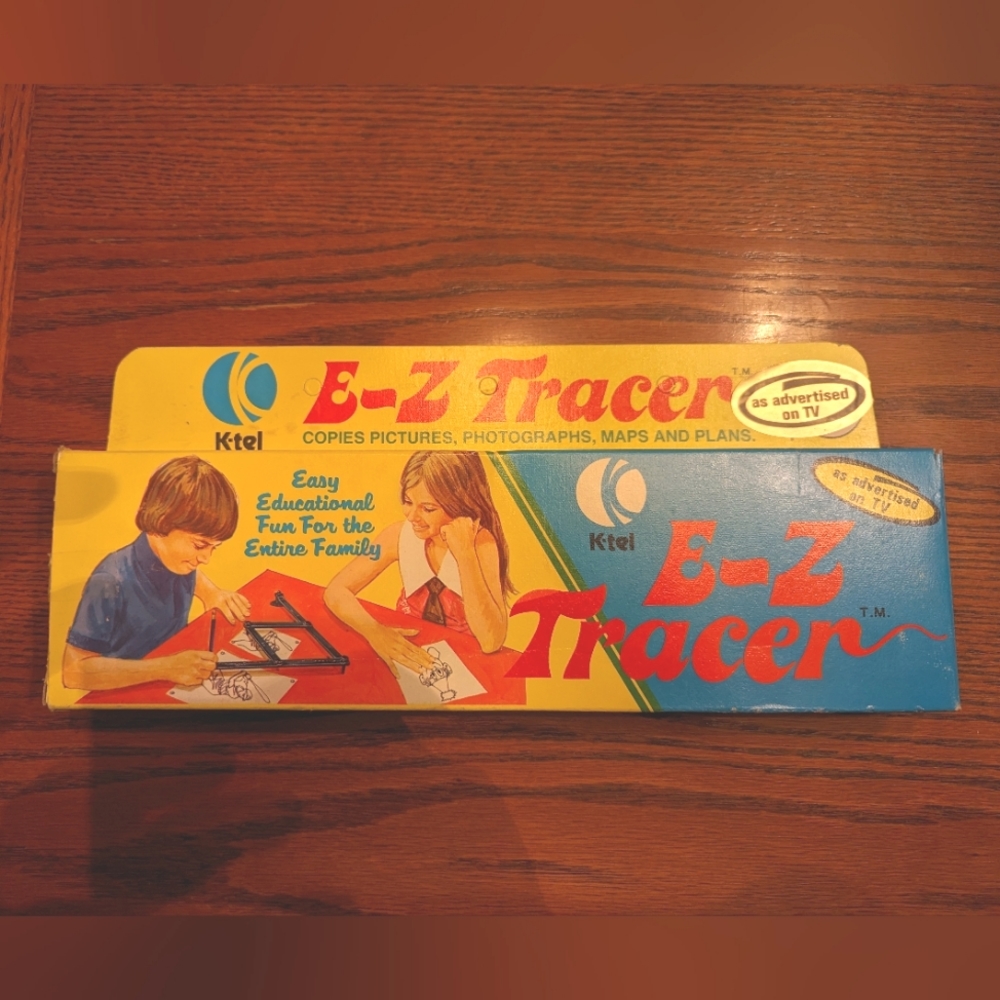 Vintage 1974 E-Z Tracer Drawing Set by K-Tel Retro Toys Rare